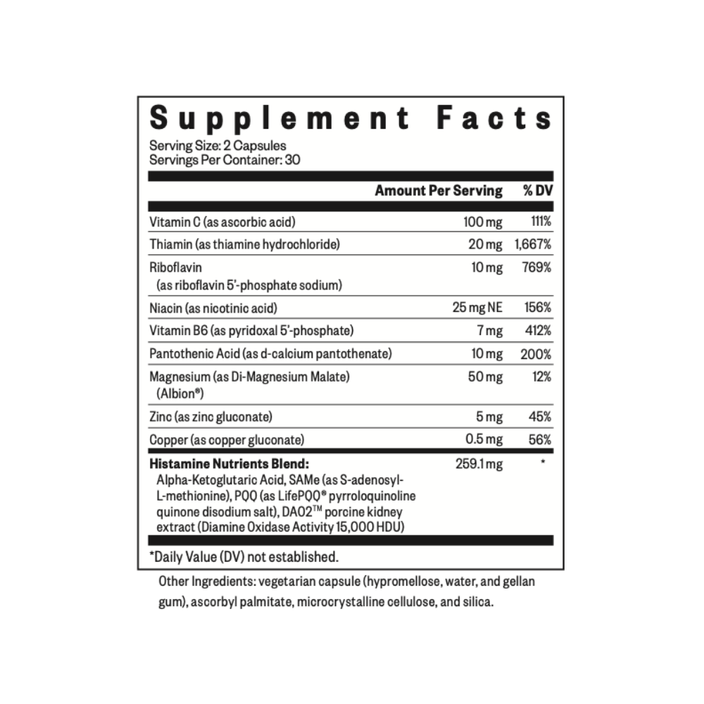 Histamine Nutrients - Smart Routine Choice