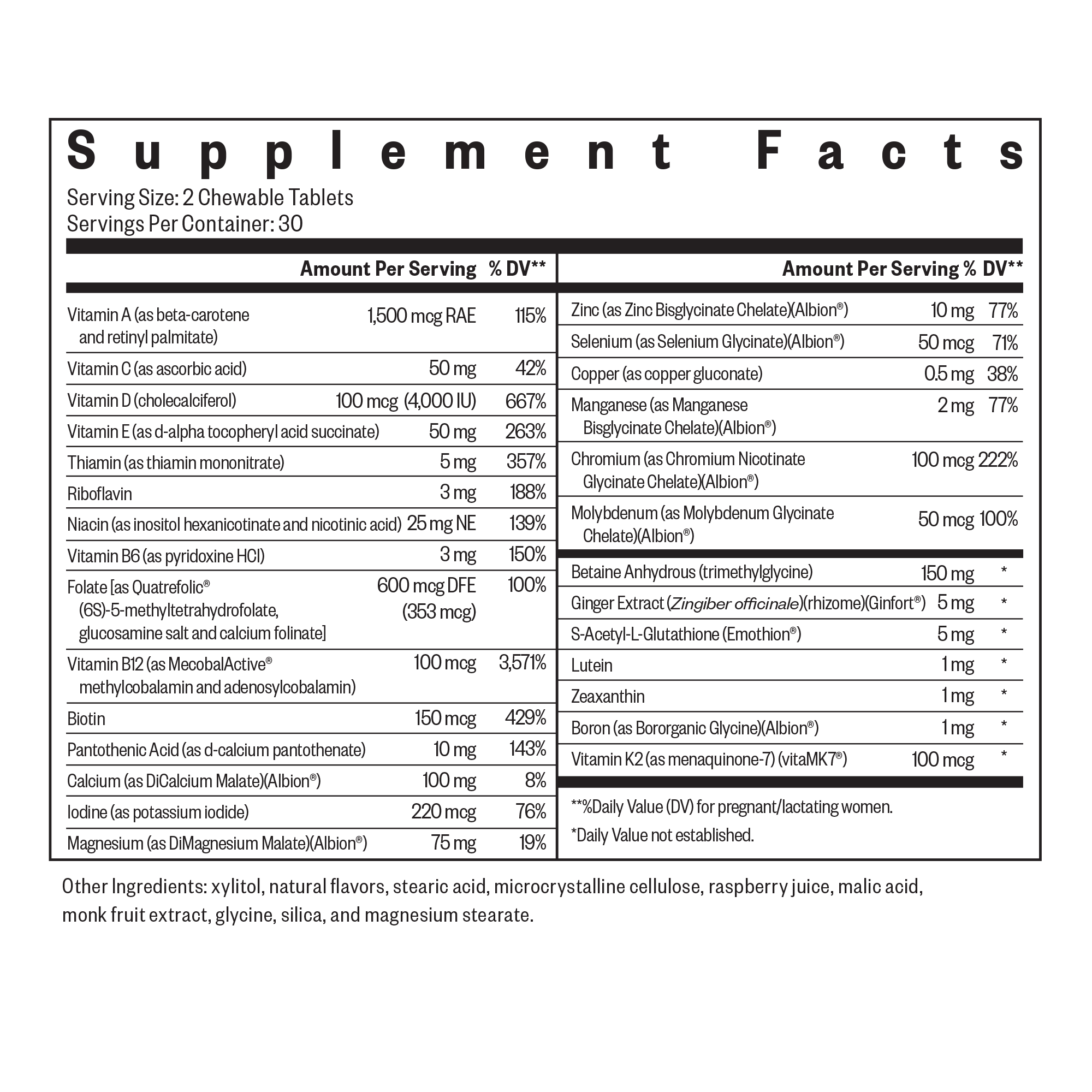 Prenatal Essentials Chewable - Smart Routine Choice